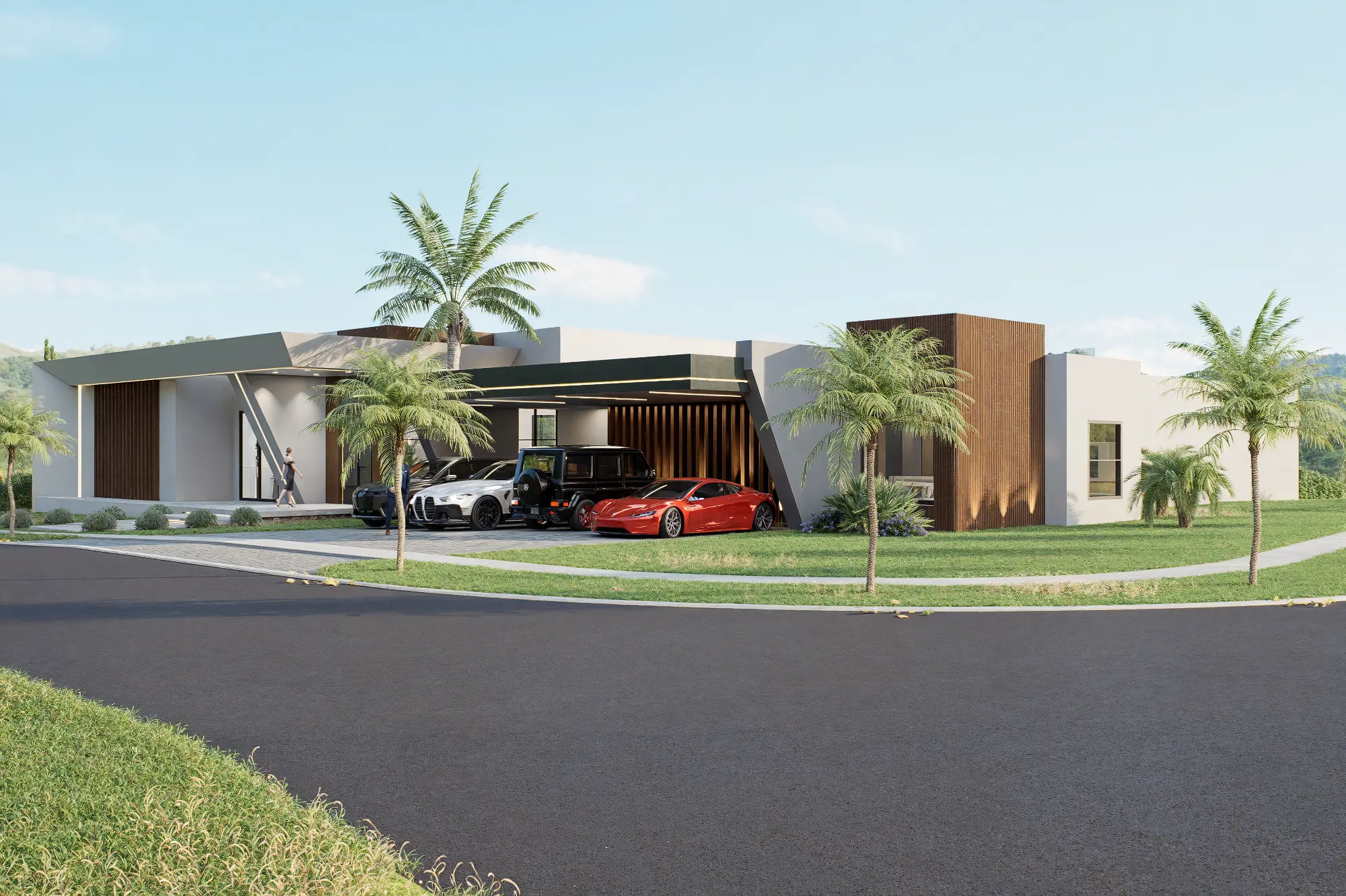Propuesta de fachada de acceso para Casa Majagua Reservado