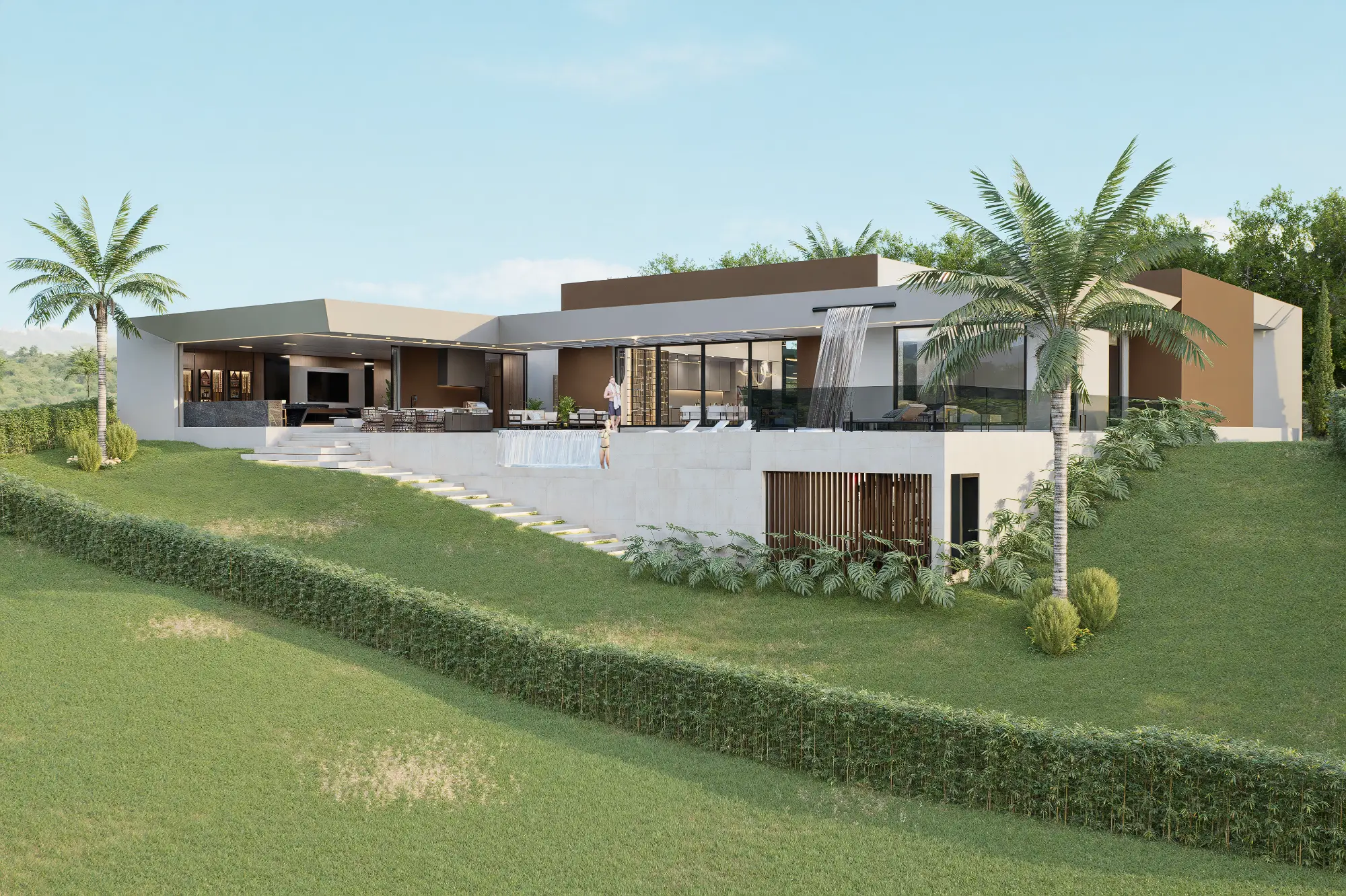 Vivienda contemporánea Casa Majagua Reservado vista desde el jardín