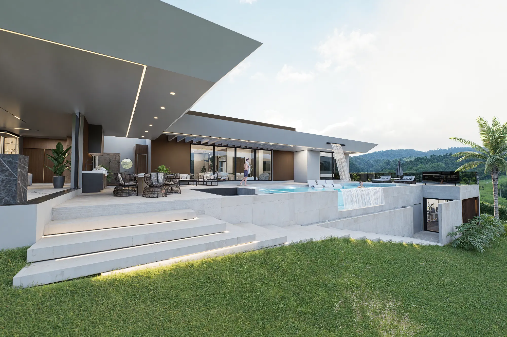 Casa Majagua Reservado, vista de terraza y espacios exteriores de la vivienda diseñada por Coexist
